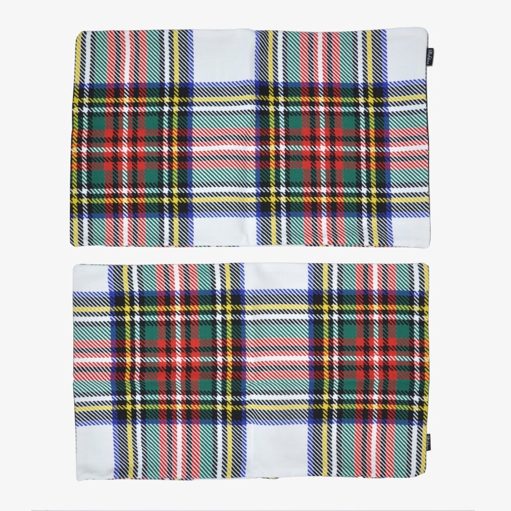 Plaid Pillow Covers, 20 x 12", 2pk